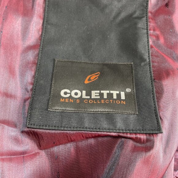 Mens Overcoat Coletti Collection Line 54 XXL Button Up Lined Black u - Picture 6 of 7